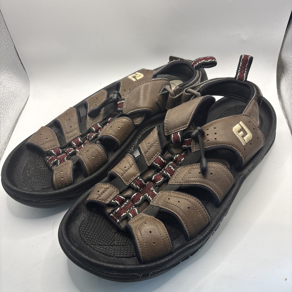 FOOTJOY FJ GreenJoys Brown Leather Golf Sandals Shoes Mens Size 11 M 45434